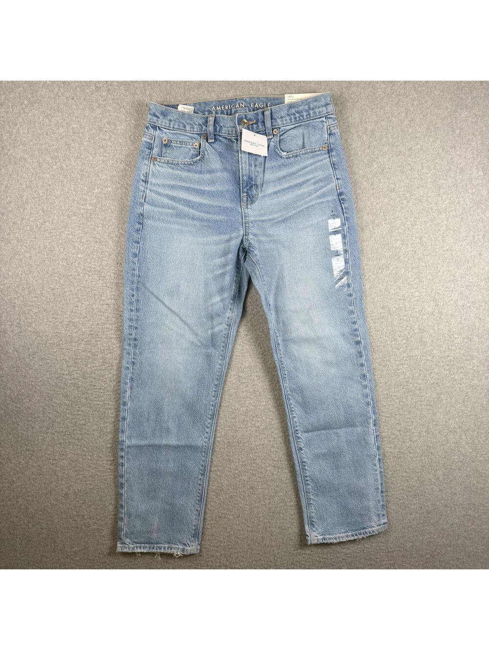 New American Eagle Women's Size 2 Light Wash Blue Super High Rise Ankle Jeans